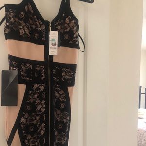 Lace and bandage Bebe dress